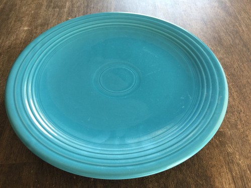 Plato de almuerzo Fiasta Pottery genuino 12” azul aguamarina. - Imagen 3 de 11