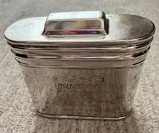 Vintage Silverplate Tin English-Breakfast Tea Oval 4.75”