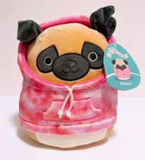 Squishmallows Sudadera con Capucha Animal Squad 8" Prince the Pug Muñeco de Peluche Juguete