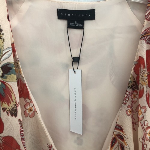 Sanctuary Pink Floral Jolynn Dress Midi Faux Wrap Size 8 NWT - Picture 10 of 12
