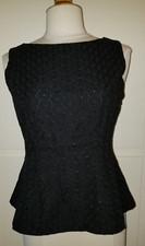 KATE SPADE $145 Tatiana Ojales Peplum Sin Mangas Camiseta sin Mangas, Top, Blusa, M