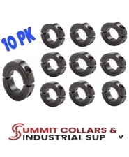 25MM Double Split 2-PC Clamp Shaft Collar Steel, Black Oxide NEW 10 PK