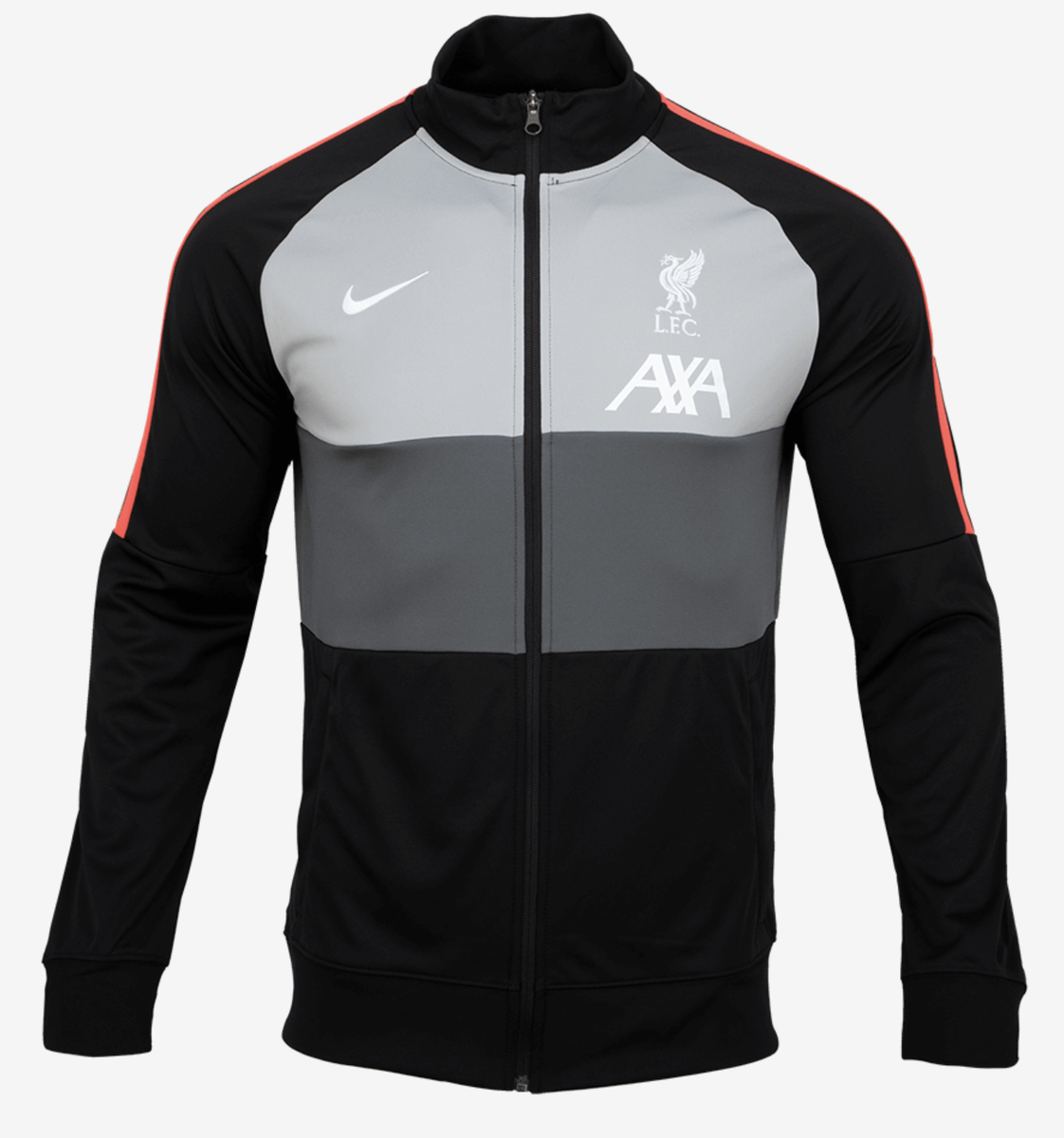 Nike Men Liverpool FC I96 Anthem L/S Track Jacket Black Top Nike Men Liverpool FC I96 Anthem L/S Track Jacket Black Top