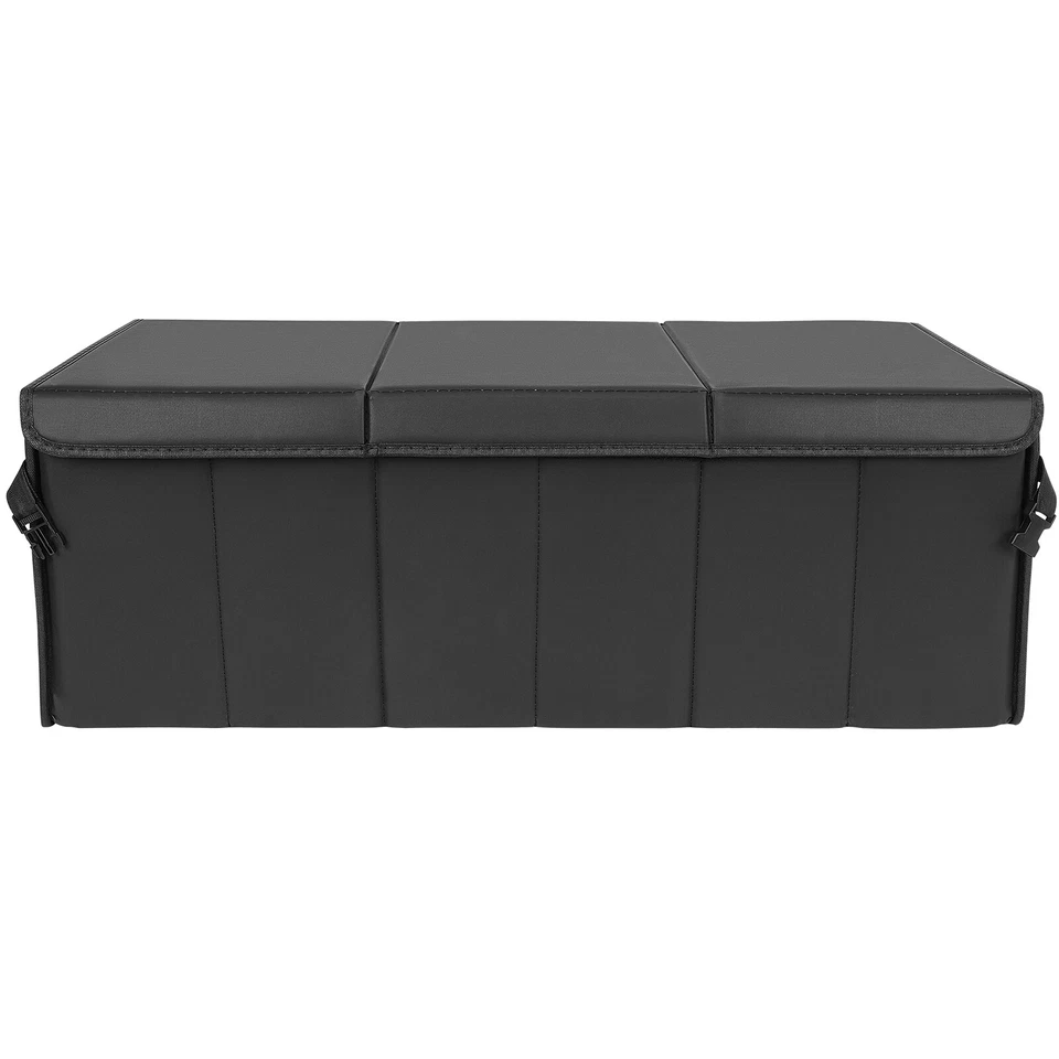 For Toyota Corolla Camry PU 3-in-1 Trunk Organizer Cargo Fold Up Box Caddy Bin - Image 3 of 4