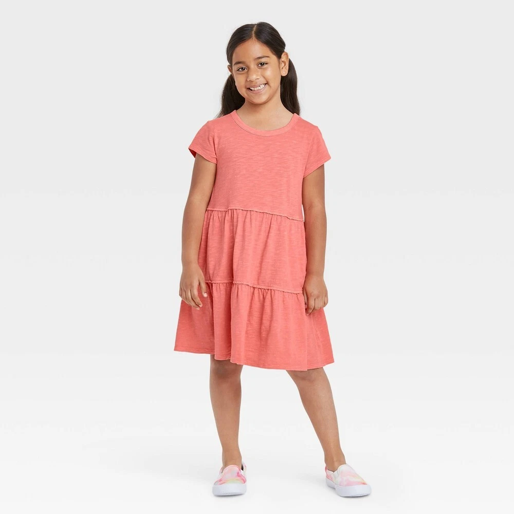 Coral dress for girl cheap