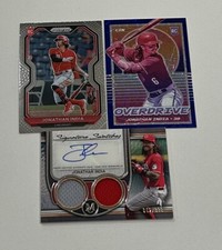 Jonathan India Museum Signed 2X Jersey /399- Prizm/Overdrive Rookie (3) Card Lot