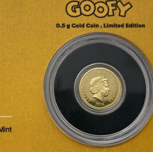 2016 Disney Goofy - 0,5 gram Gold Niue $2 PROOF COIN - Picture 4 of 5
