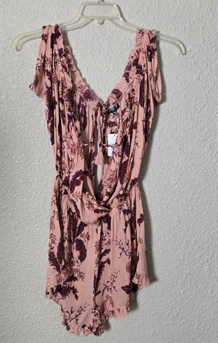 Top Shop Cold Shoulder Ruffle Romper Size Small New With Tags #1V137