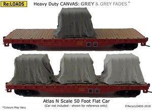 N or Small HO OO GREY Shades Tarped Covered Sheeted Model Road /& Railway Load