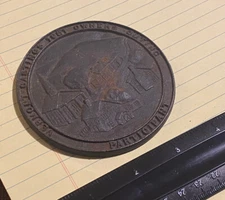 1981 VERMONT CASTINGS OWNERS OUTING CAST IRON PLAQUE ADVERTISEMENT PAPERWEIGHT