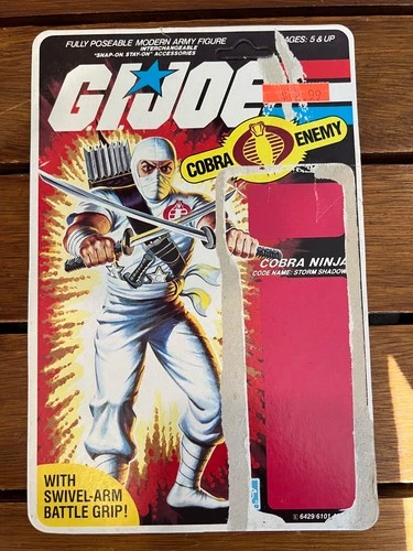 1984 Gi Joe Cobra Storm Shadow Cardback