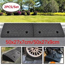 2 Pack Driveway Ramp Heavy Duty Vehicle Curb Rubber Threshold Ramp Professional