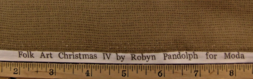 Quilt Fabric/"Folk Art Christmas IV by Robin Randolph for Moda/8yds./Lt. Brown - Image 2 of 3
