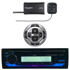 JVC Marine Bluetooth USB/AUX XM Ready Radio, Wired Remote, Sirius XM Radio Tuner