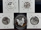 2019-2021 W/S .999 Silver Proof Set ASE & Quarters Deep Cameo High Grade NR!