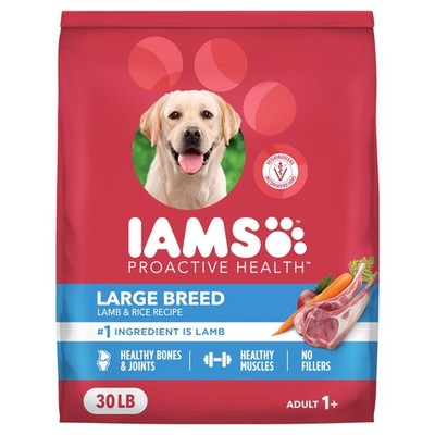 IAMS Proactive Health Large Breed Dry Dog 30 Pound (Pack of 1), Lamb & Rice