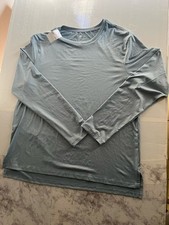 All In Motion Men  s Long Sleeve Performance Shirt Gray Size L NWT Athletic