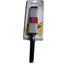 KitchenAid Fine Grater Zester with Protective Cover Dishwasher Safe Black