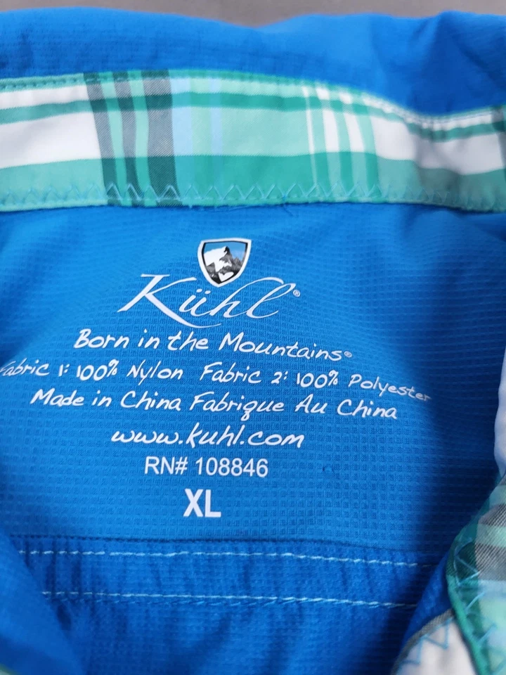 Camisa Kuhl Performance Mujer XL Azul Ligera Senderismo Viajar Aire Libre Foto 3 de 4