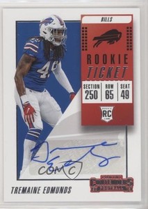 2018 Panini Contenders Rookie Ticket Auto Tremaine Edmunds #151 Rookie Auto RC