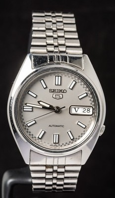 Seiko graues Zifferblatt Herren Automatik Cal. 7S26 Vintage Uhr -- funktioniert