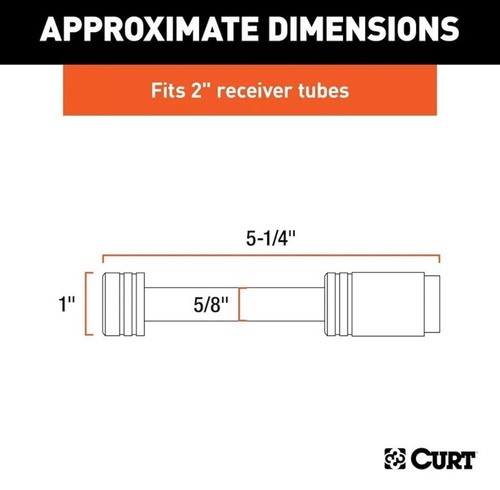 CURT 23516 Barbell Hitch Pin 5/8"Dia Fits 2" Receiver Locks W/Dust Cap Stainless - Picture 9 of 9