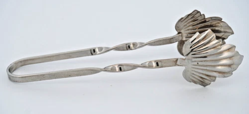 Raimond Sterling Silver 3-3/8" Bon Bon Tongs, RAM6 Pattern, 6.6 grams