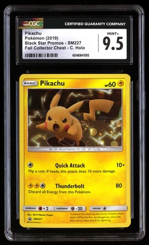 CGC 9.5 Pikachu SM227 Pokemon Black Star Promos 2019 English