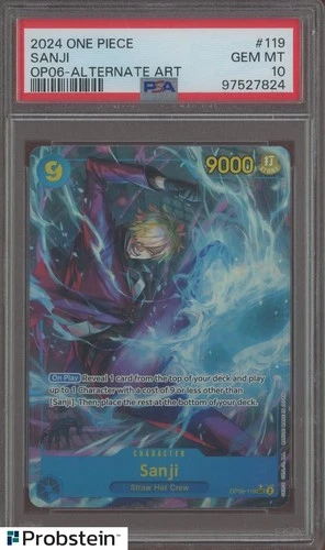 2024 One Piece OP06-Alternate Art #119 Sanji PSA 10 GEM MINT