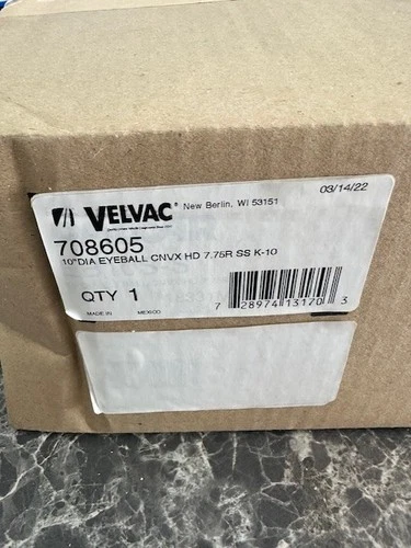 708605 Velvac 10" Eyeball Convex Mirror, Stainless Steel