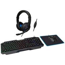 4-in-1 Gaming Bundle,Gaming Keyboard,Gaming Mouse,Gaming Headset,and Desk Pad In