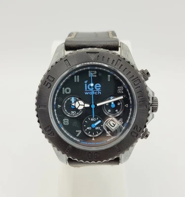 Ice Watch Uhr analog Quarzwerk mit Leder Armband VT.MF.BK.B.L.14 - BATTERIE NEU - Bild 1 von 4