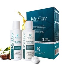 KeraCore Keratin Hair Treatment Kit 4 oz shampoo 4oz smoothing treatment
