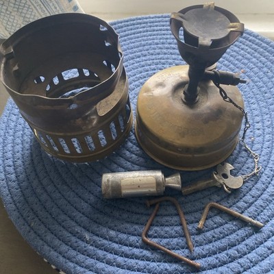 SVEA スベア 123 OPTIMUS CAMP STOVE Vtg Optimus SVEA 123 Brass Camping Backpacking Stove w/Key