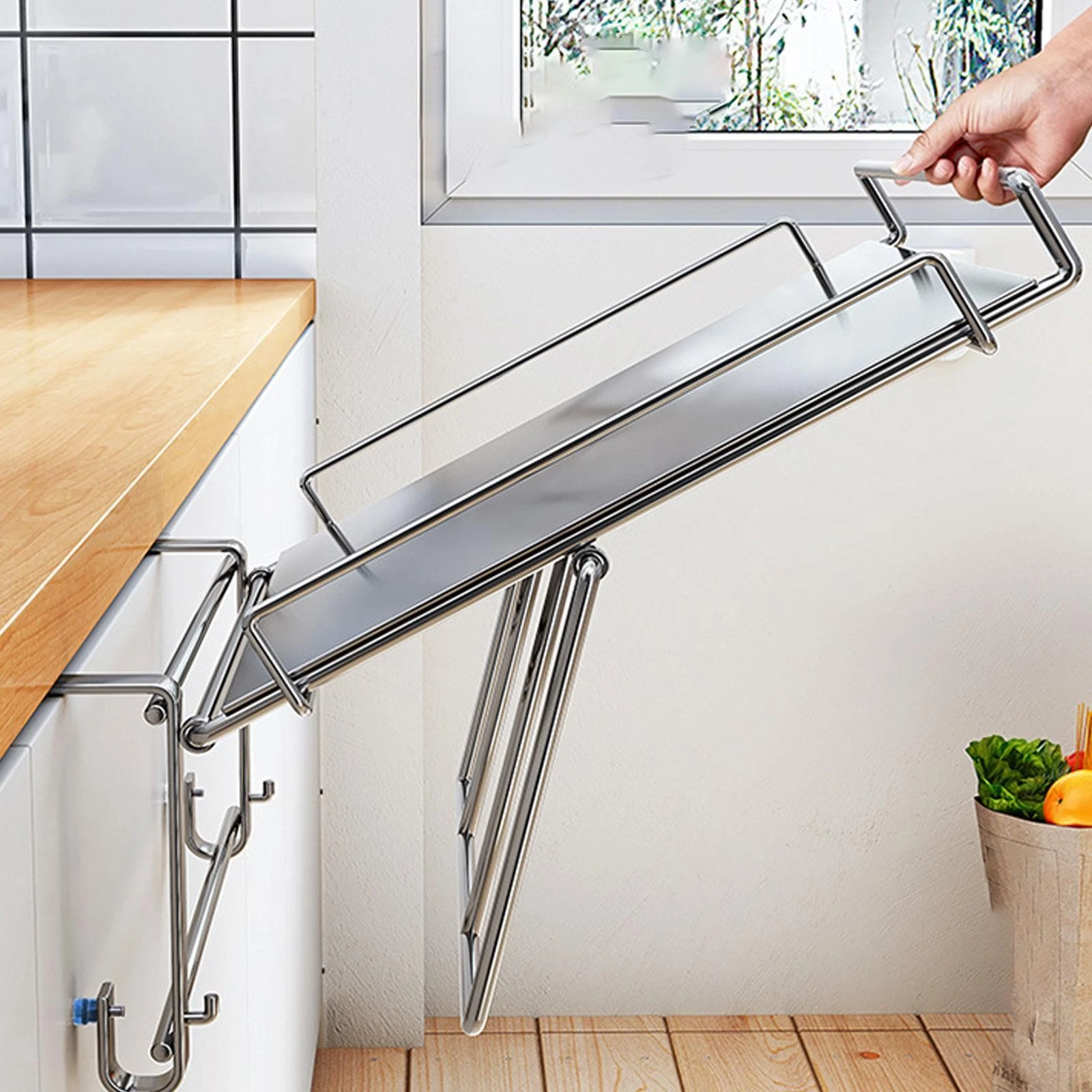 Kitchen Cabinet Door Hook Organizer Adjustable Rack