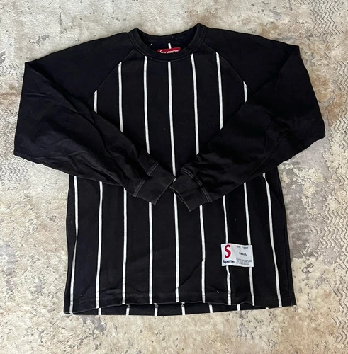 2024 Supreme Stripe Raglan manches longues haut t shirt tee jersey rayures taille S