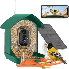 Bird Feeder with Camera with AI Solar Panel Smart Bird House with Cam Live View
