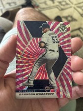 2021 Panini Mosaic Brandon Woodruff #4 Pink Swirl Mosaic Prizm /10