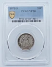 1875-S Seated Liberty Silver 25C Quarter PCGS VF30 - T399