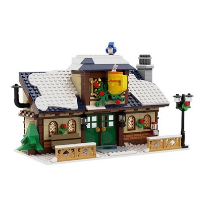 Mocs Bricks Set Large, Furnished Cafe with a Kitchen, Eating Area 845 Parts Gift