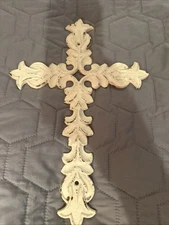 Sungmor Cross Wall Decor Cast Iron Ornate Wall Art Religious Farmhouse Sculpture