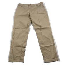 FLAW Bird Dogs Pants Mens Beige Khaki Chino Performance Stretch Golf 34 x 30