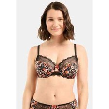 Soutien-Gorge Corbeille LOU Ikebana - 95D (80D EU) Noir Sublime - Neuf Avec étiquettes