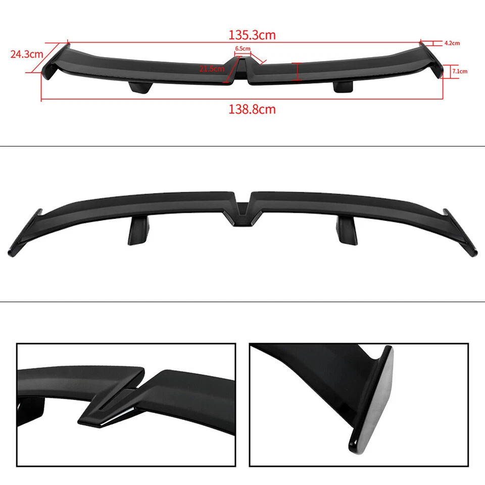 Alerones traseros negro mate estilo PRO 54" labio del ala del maletero para Toyota Mark II Mr2 Foto 2 de 4