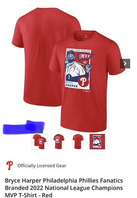 Phillies Bryce Harper T-Shirt, 2022 NLCS MVP  Men s XL