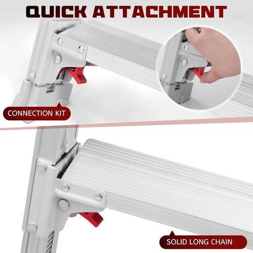 A Frame 3 Step Extension Feet Ladder, Multi Position Ladder with Adjustable Feet - Picture 4 of 7