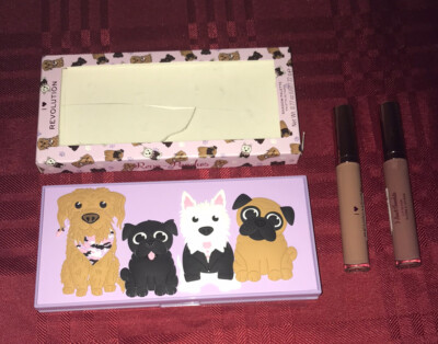 I Heart Revolution Limited Ed Revo-Pooches Eyeshadow Palette & Chocolate Gloss 
