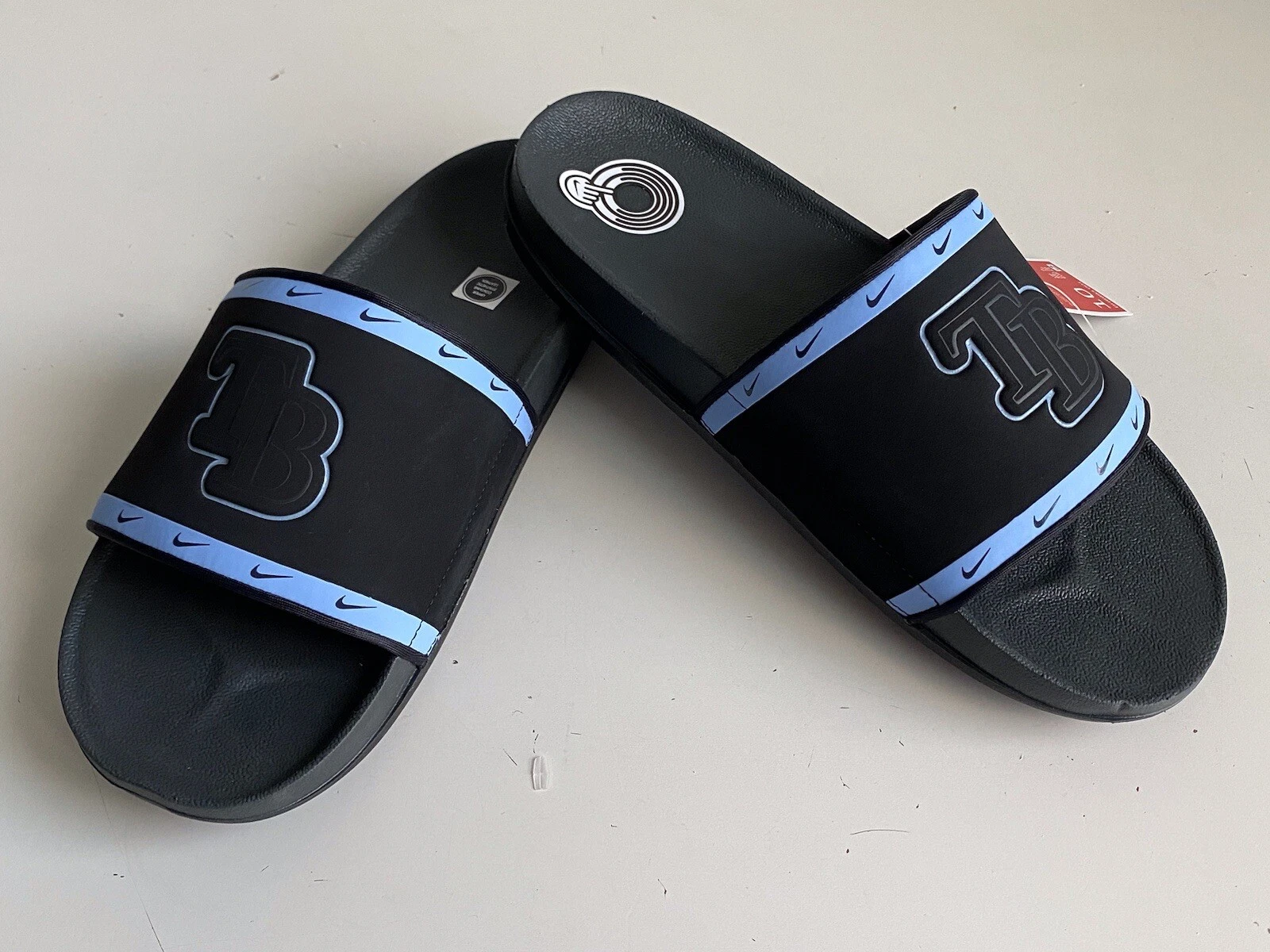 Nike Offcourt Slide MLB Tampa Bay Rays Slides Nero Blu DH6993 001 Uomo Taglia 10