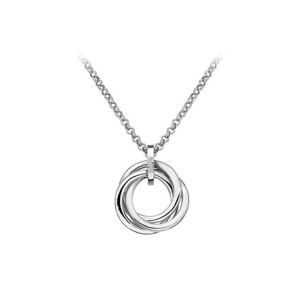 Hot Diamonds Trio Circle Silver Pendant DP543