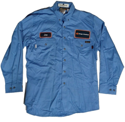 NEW Workrite CAT2 FR FLAME RESISTANT Large 46-R  Tall Work Shirt NWT Blue